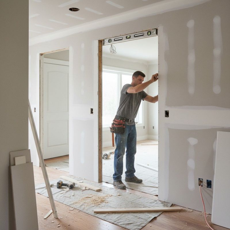 Interior Door Staining detail